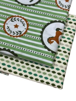 Tecido Tricoline Estampado Cavalinho  Kit 2 Cortes 50cmx1,50cm